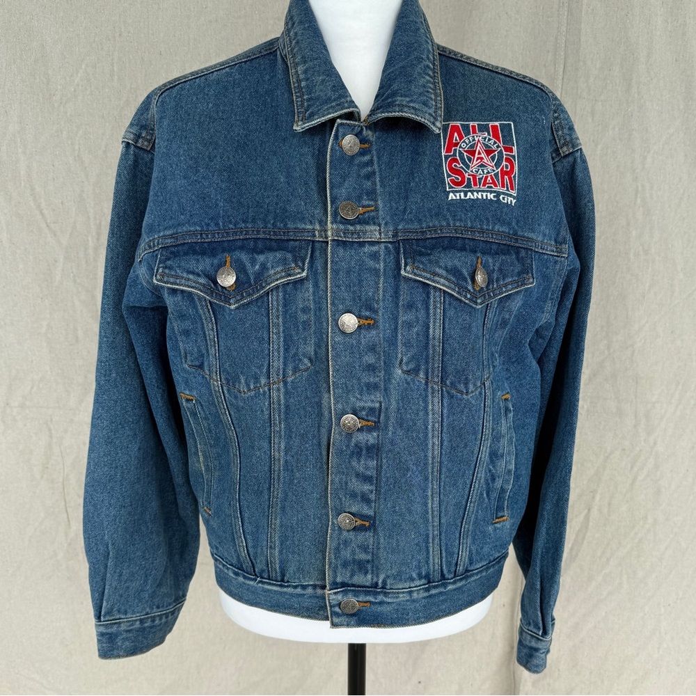Vintage Official All Star Cafe  Size Small Atlantic City 90s Denim Jacket